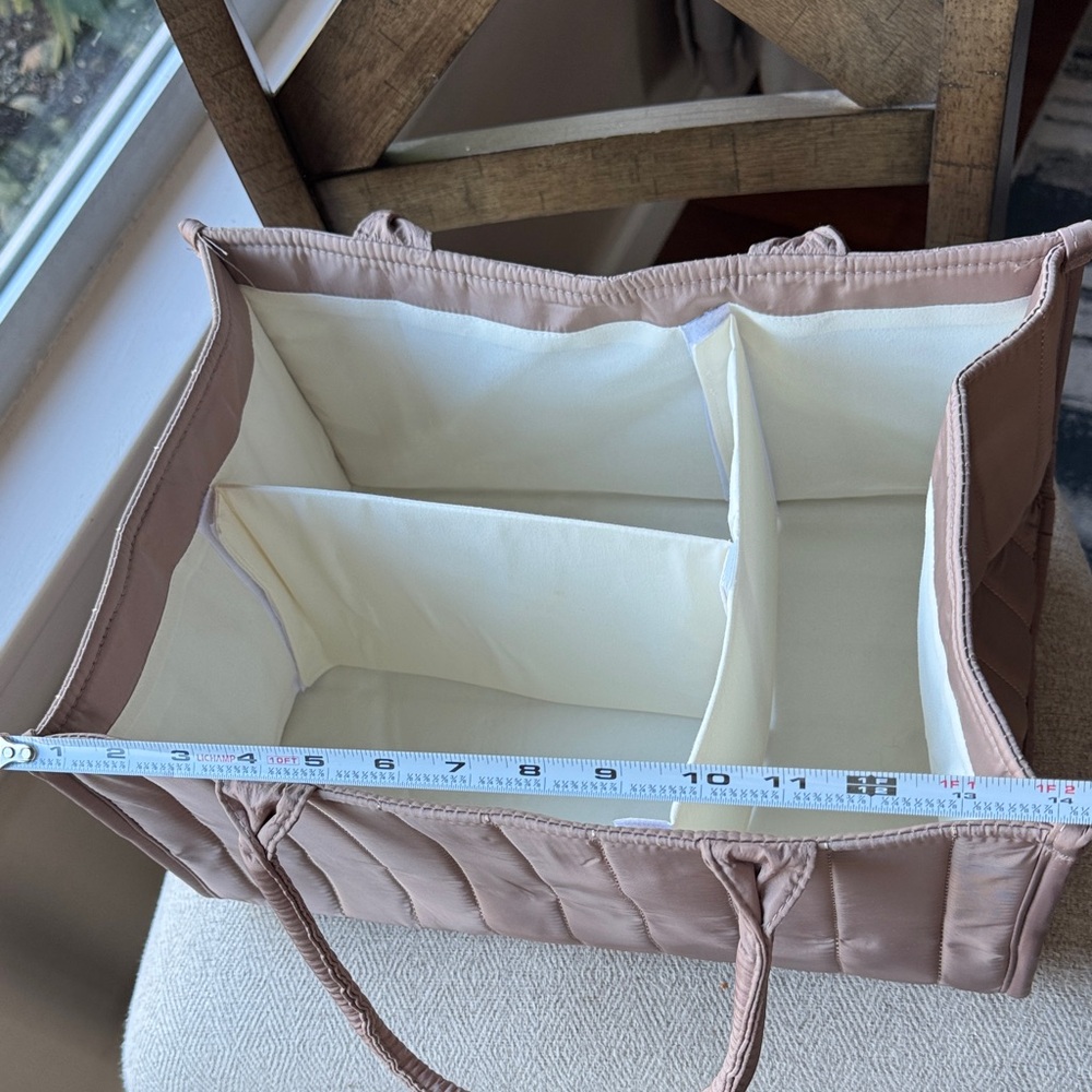 Foldable Storage Bin with Handles - Tan - Picture 6 of 7